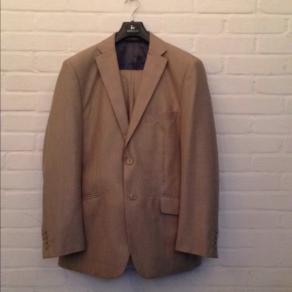 Tan suit